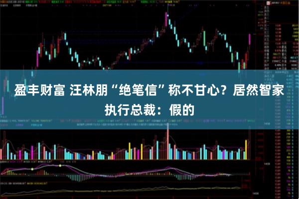 盈丰财富 汪林朋“绝笔信”称不甘心？居然智家执行总裁：假的