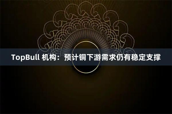 TopBull 机构:预计铜下游需求仍有稳定支撑